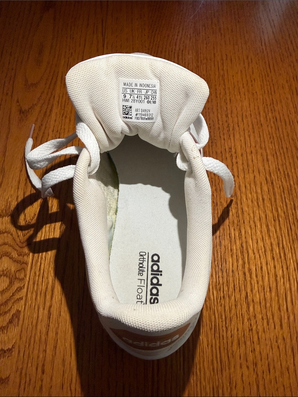 adidas white & rose gold sneakers